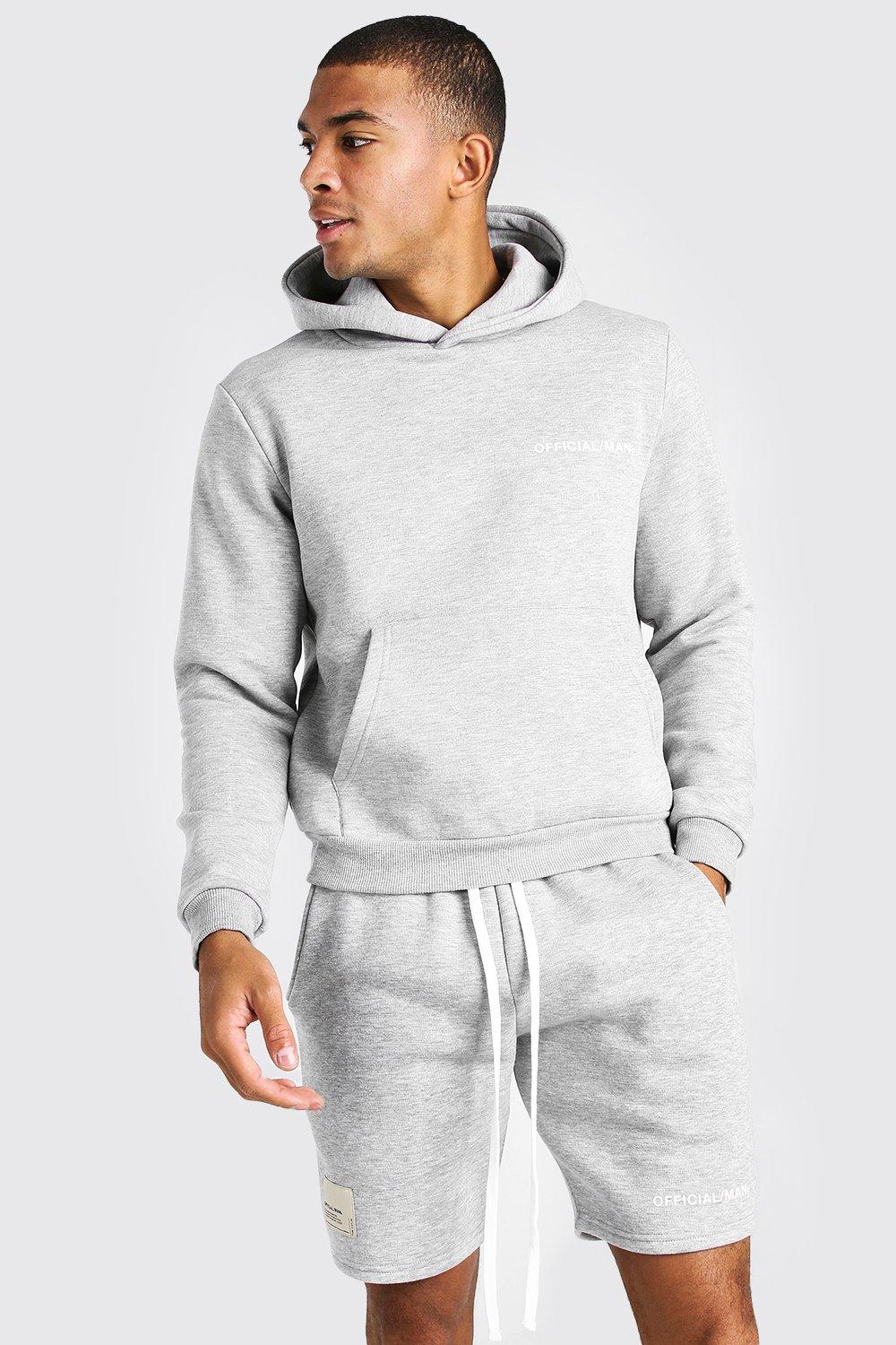 Boohooman cheap grey hoodie